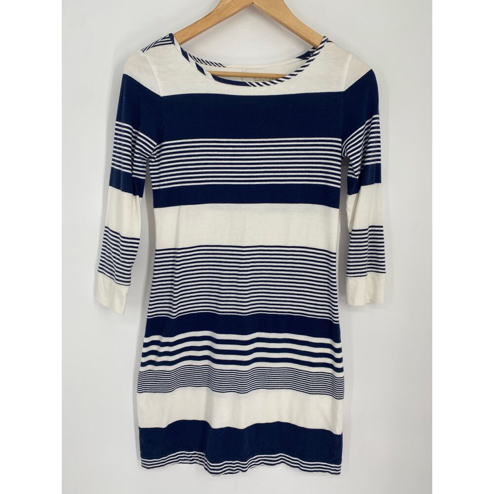 LILLY PULITZER Cassie Skipper Dress Knit Mini Striped Navy White XS Nautical